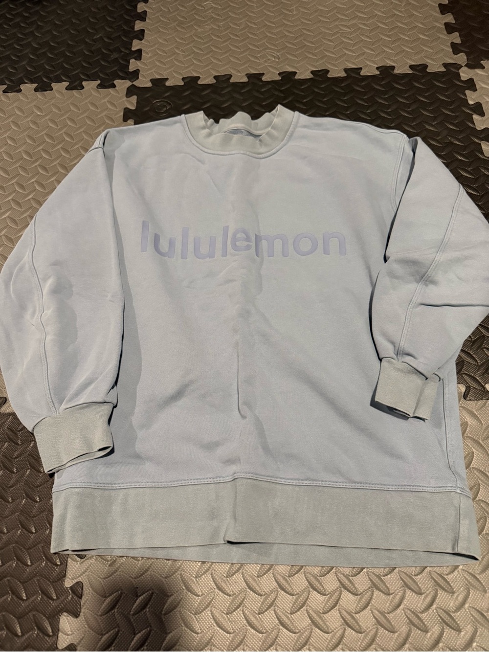 lululemon athletica Light Blue Crewneck Sweatshirt